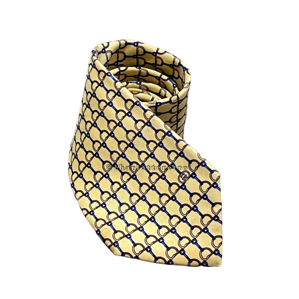 vtg Gucci Horsebit Silk Tie